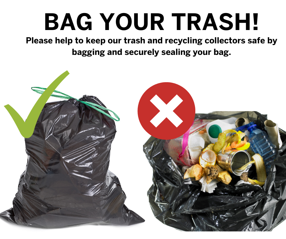 Bag your trash graphic